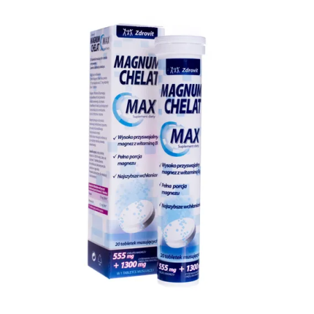 Zdrovit Magnum Chelat Max 20 tabletek musujących