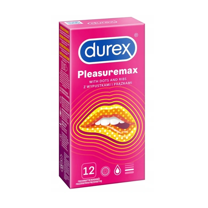 DUREX PleasureMax nawilżane prezerwatywy x 12 szt.