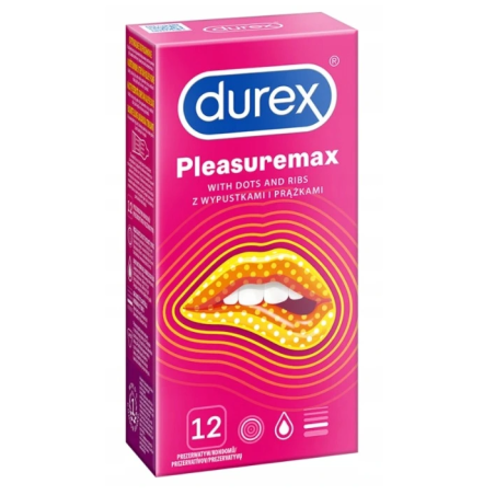 DUREX PleasureMax nawilżane prezerwatywy x 12 szt.