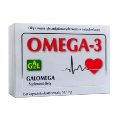 GALOMEGA OMEGA-3 150 kapsułek, Data ważności: 31.10.2024r.