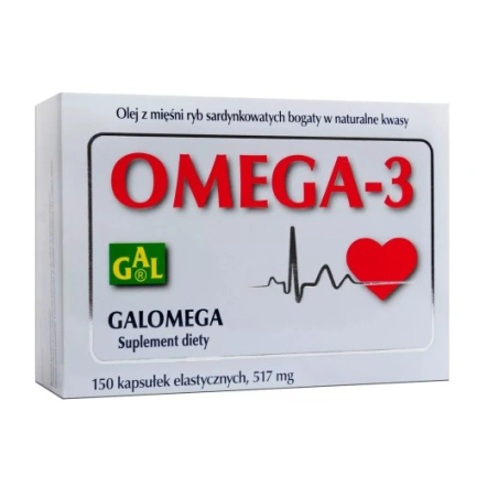 GALOMEGA OMEGA-3 150 kapsułek, Data ważności: 31.10.2024r.