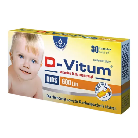 D-Vitum Kids 600 j.m. 30 kapsułek