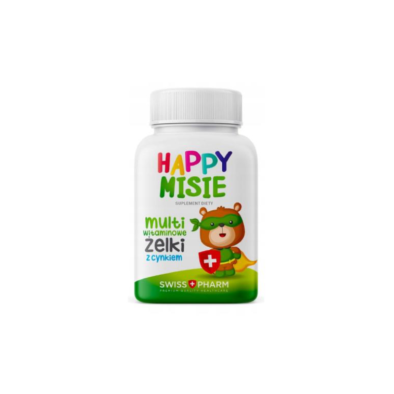 Happy Misie Multiwitaminowe Żelki z cynkiem 150ml