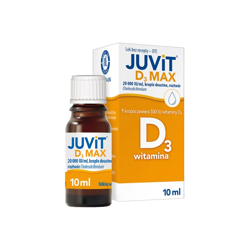 Juvit D3 Max 20 000 IU/ml krople doustne 10 ml