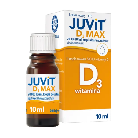 Juvit D3 Max 20 000 IU/ml krople doustne 10 ml