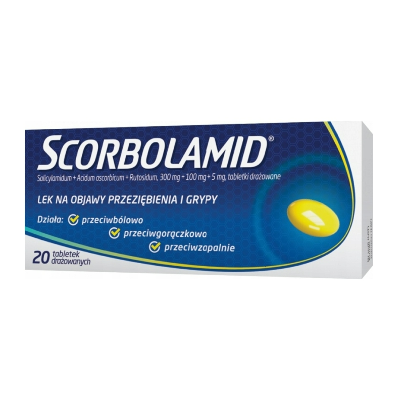 Scorbolamid 300mg + 5mg + 100mg 20 tabletek