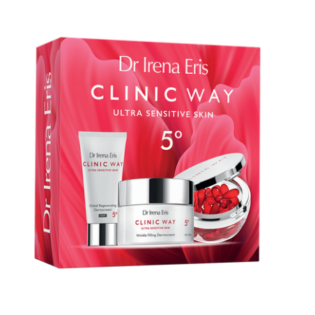 Dr Irena Eris Clinic Way Zestaw 5° Dermokrem SPF20 50ml+Dermokrem na noc 30ml+Dermokapsułki Rewitalizujące 30 kapsułek