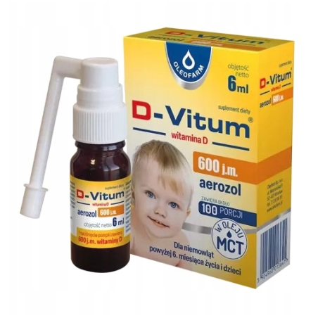 D-Vitum aerozol 600 j.m. 6ml