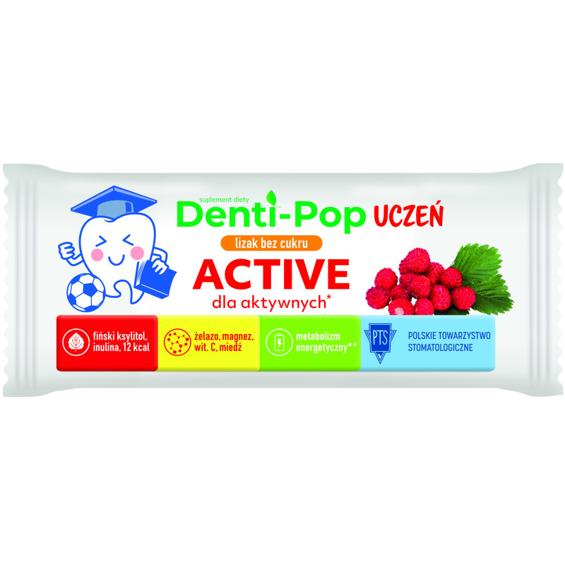 Denti – Pop UCZEŃ Lizak bez cukru ACTIVE 1 sztuka