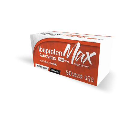 Ibuprofen MAX Aurovitas 400 mg 10 kapsułek