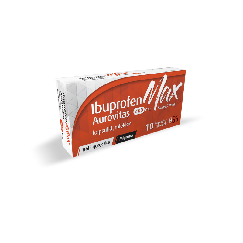 Ibuprofen MAX Aurovitas 400 mg 50 kapsułek