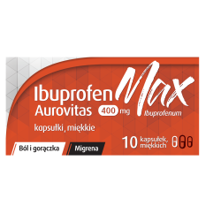 Ibuprofen MAX Aurovitas 400 mg 50 kapsułek