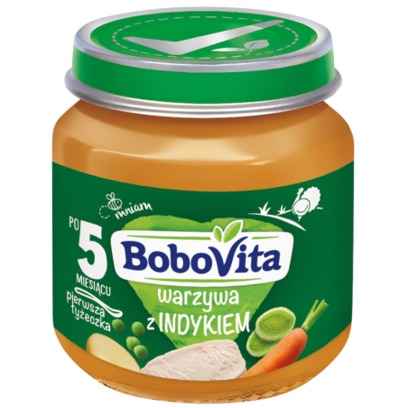 BoboVita Warzywa z indykiem po 5. miesiącu 125g