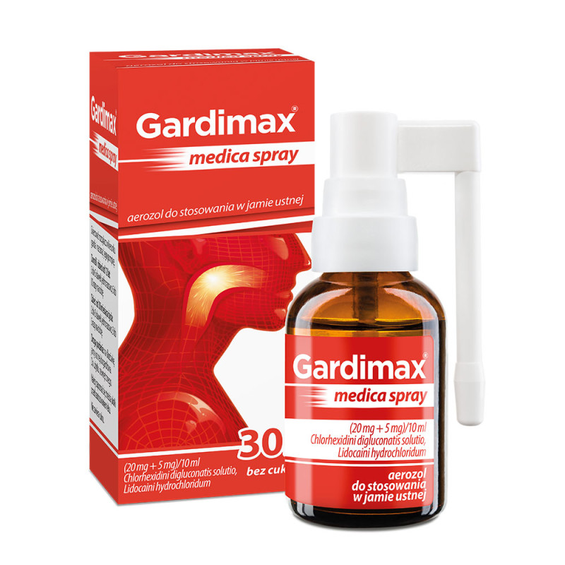 Gardimax medica spray na ból gardła o smaku miętowym 30ml