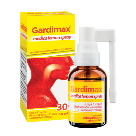 Gardimax medica lemon spray na ból gardła  o smaku cytrynowym 30ml