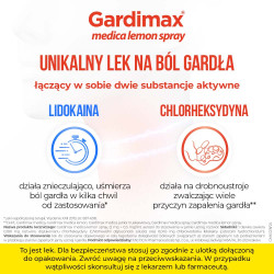 Gardimax medica lemon spray na ból gardła  o smaku cytrynowym 30ml