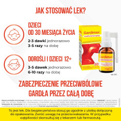 Gardimax medica lemon spray na ból gardła  o smaku cytrynowym 30ml