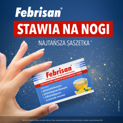 Febrisan (750mg + 60mg + 10mg)/5g, proszek musujący, 12 saszetek