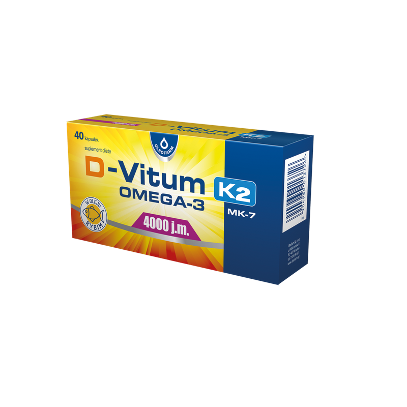 D-Vitum 4000 j.m. K2 MK-7 OMEGA-3 - 40 kapsułek