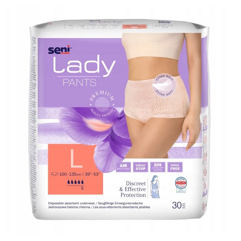 Seni Lady Pants Majtki chłonne L 30 sztuk