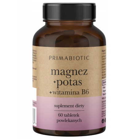 Primabiotic Magnez + Potas + Witamina B6 60 kapsułek