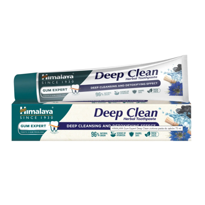 Himalaya Gum Expert Deep Clean Herbal Pasta do zębów głęboko oczyszczająca do zębów 75ml