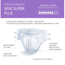 Pieluchomajtki SENI SUPER PLUS MEDIUM 30 sztuk