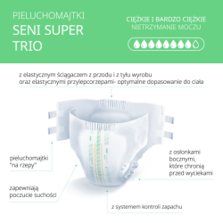 Pieluchomajtki SENI SUPER TRIO MEDIUM 10 sztuk