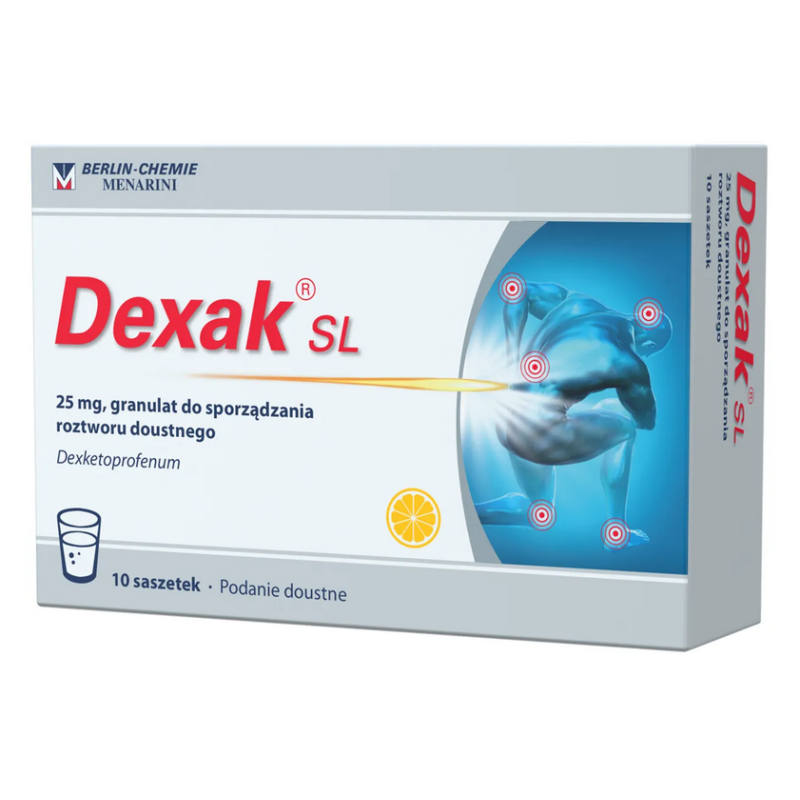 Dexak SL 25 mg granulat do sporządzania roztworu doustnego 10 saszetek