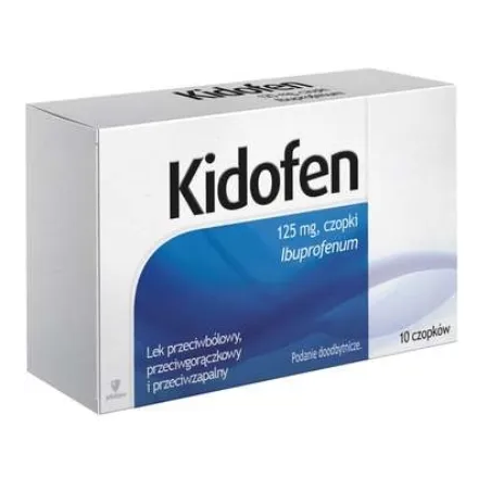 Kidofen 125 mg 10 czopków doodbytniczych