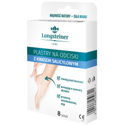 Langsteiner Plastry na odciski z kwasem salicylowym 8 sztuk