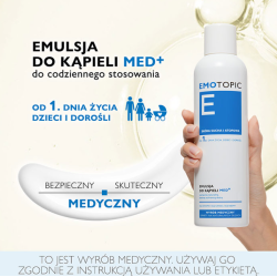 EMOTOPIC EMULSJA DO KĄPIELI MED+ do codziennego stosowania 400ml