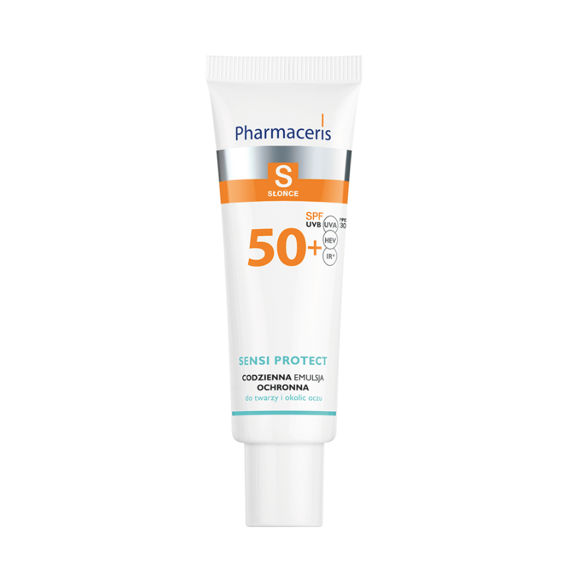 Pharmaceris S SENSI PROTECT CODZIENNA EMULSJA OCHRONNA z kwasem hialuronowym do twarzy i okolic oczu SPF 50+ 50ml