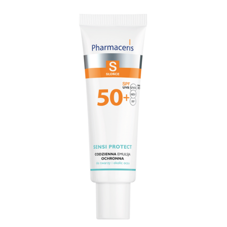 Pharmaceris S SENSI PROTECT CODZIENNA EMULSJA OCHRONNA z kwasem hialuronowym do twarzy i okolic oczu SPF 50+ 50ml