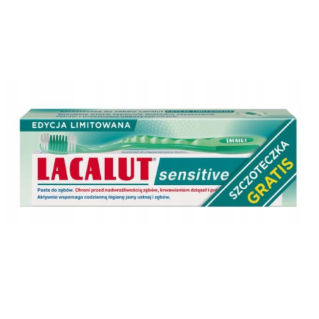 Lacalut Sensitive Pasta do zębów 75 ml + szczoteczka