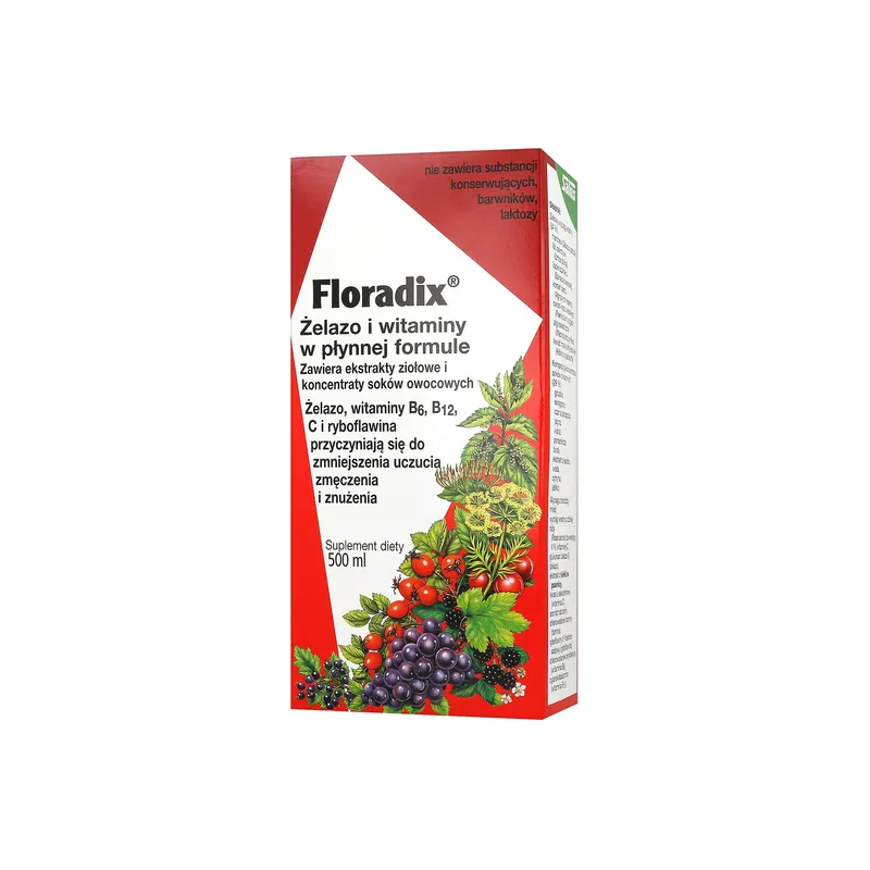 FLORADIX Żelazo i witaminy w płynie 500ml