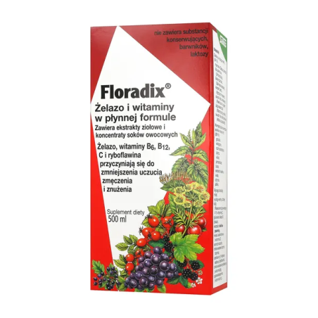 FLORADIX Żelazo i witaminy w płynie 500ml