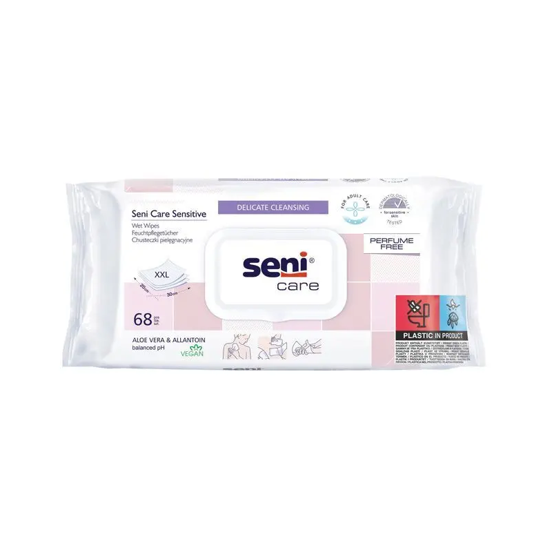 Seni Care Sensitive Chusteczki pielęgnacyjne 68 sztuk
