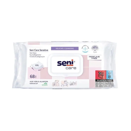 Seni Care Sensitive Chusteczki pielęgnacyjne 68 sztuk