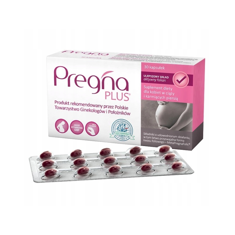 Pregna Plus dla kobiet w ciąży i karmiących piersią 30 kapsułek