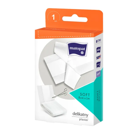 Plaster MATOPAT SOFT z opatrunkiem 8cm x 1m
