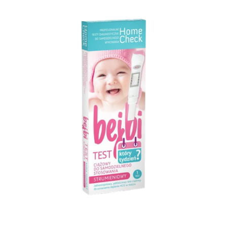 Milapharm Bejbi test ciążowy Z OKREŚLENIEM TYGODNIA strumieniowy 1 sztuka