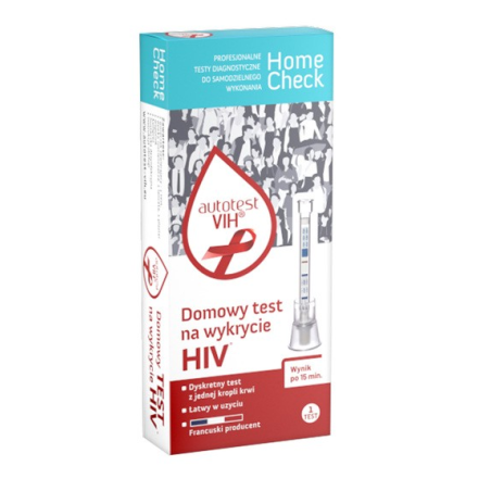 Home Check Test do wykrywania zakażenia wirusem HIV 1 sztuka