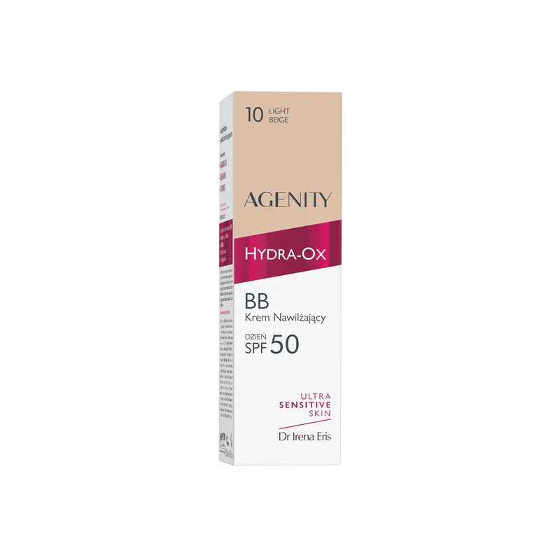 Agenity Hydra-Ox BB Krem nawilżający 10 Light Beige SPF50 30ml