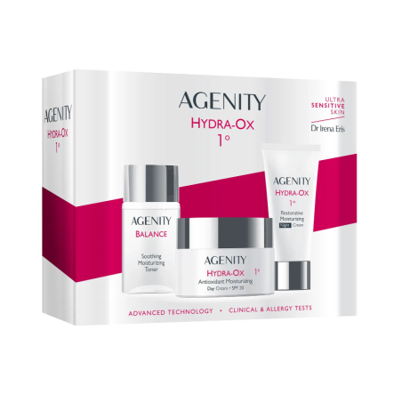Agenity Hydra-Ox 1° Zestaw Krem na dzień 50ml SPF20+ Krem na noc 25ml+ Tonik nawilżający 50ml