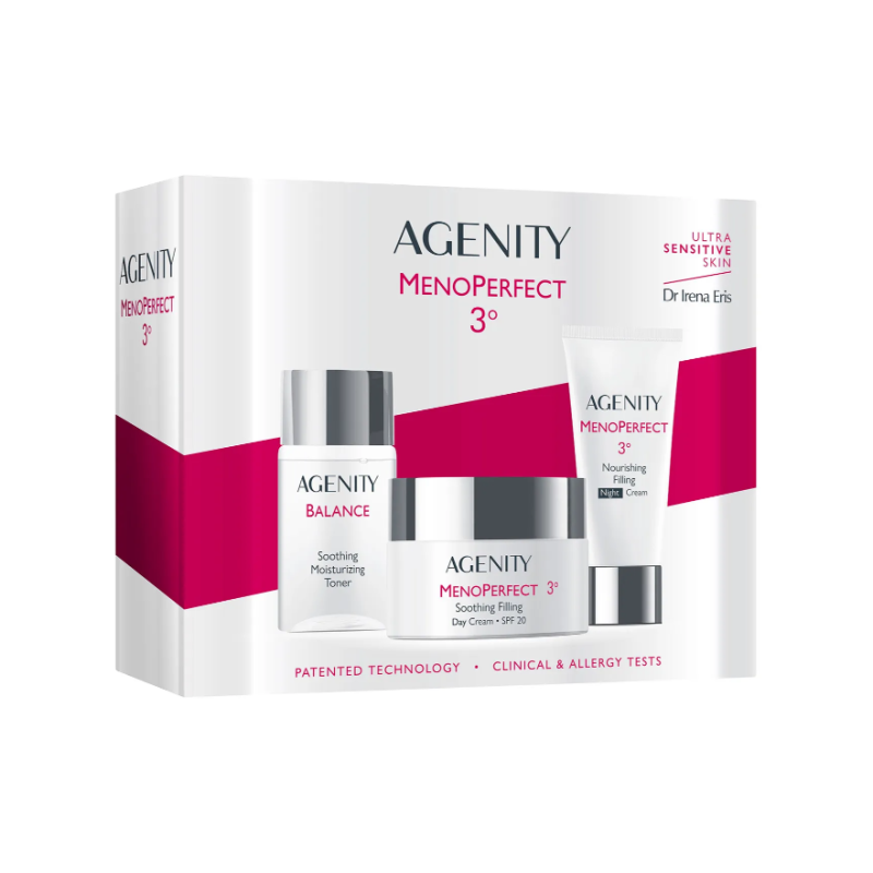 Agenity Menoperfect 3° Zestaw Krem na dzień 50ml + Krem na noc 25ml + Tonik nawilżający 50ml
