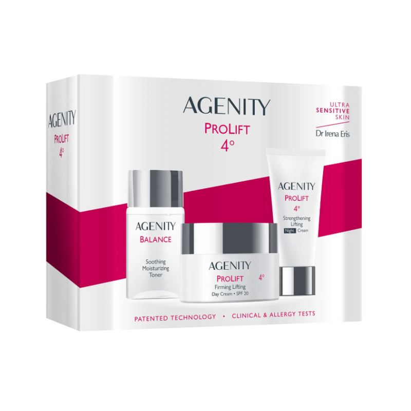 Agenity Prolift 4° Zestaw Krem na dzień 50ml + Krem na noc 25ml + Tonik nawilżający 50ml