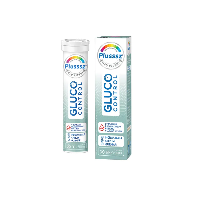 Plusssz Gluco Control prawidłowy poziom glukozy 20 tabletek musujących