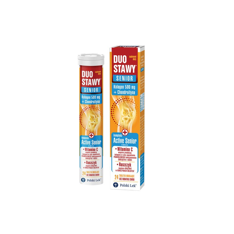 Duo Stawy Senior smak cytrynowy 24 tabletki musujące