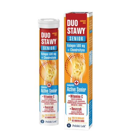 Duo Stawy Senior smak cytrynowy 24 tabletki musujące